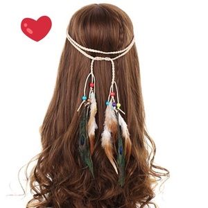 Feather tassel headband